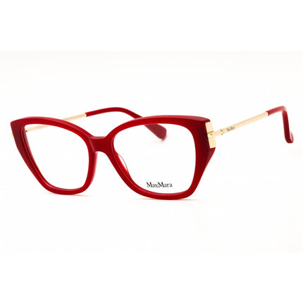 Max Mara MM5117 066 Women's Shiny Red Acetate Cat Eye Shape Full Rim Frame Eyeglasses ,