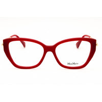 Max Mara MM5117 066 Women's Shiny Red Acetate Cat Eye Shape Full Rim Frame Eyeglasses ,