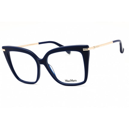 Max Mara MM5144 090 Women's Shiny Blue Acetate Cat Eye Shape Full Rim Frame Eyeglasses ,