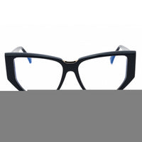 Max Mara MM5179-B 090 Women's Shiny Blue Acetate Cat Eye Full Rim Frame Eyeglasses ,