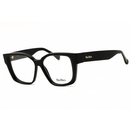 Max Mara MM5184 001 Women's Shiny Black Acetate Rectangular Full Rim Frame Eyeglasses ,