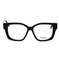 Max Mara MM5184 001 Women's Shiny Black Acetate Rectangular Full Rim Frame Eyeglasses ,