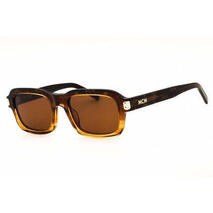 MCM MW0030 47J Unisex Light Brown/Gold Acetate Rectangular Full Rim Frame Sunglasses ,