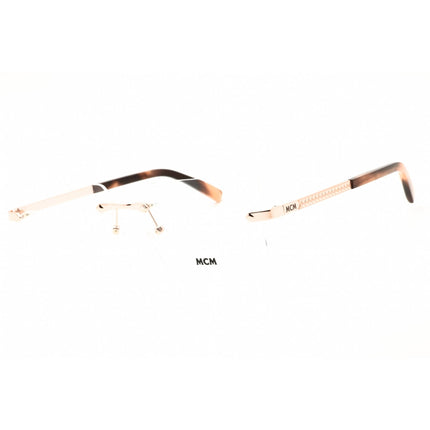 MCM MW5018-H 028 Women's Shiny Rose Gold Metal Rimless Rectangular Shape Eyeglasses ,
