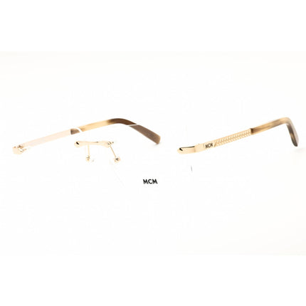 MCM MW5018-H 032 Women's Pale Gold Metal Rimless Rectangular Shape Frame Eyeglasses ,