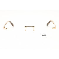 MCM MW5018-H 032 Women's Pale Gold Metal Rimless Rectangular Shape Frame Eyeglasses ,