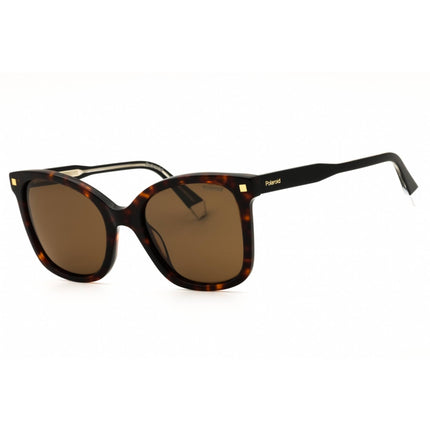 Polaroid Core PLD 4151/S/X 0086 SP Women's Rectangular Sunglasses Havana Plastic Frame ,