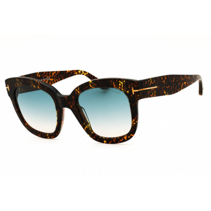 Tom Ford FT0613 52B Women's Rectangular Full Rim Sunglasses Dark Havana Acetate Frame ,