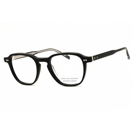 Tommy Hilfiger TH 2070 0807 00 Men's Black Acetate Full Rim Round Shape Eyeglasses ,