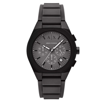 Armani Exchange Men's Watch - Sync Chronograph Grey Dial Silicone Strap | AX4191 ,