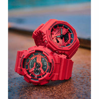 Casio G-Shock GA-2100RRB-4A Red CasiOak Analog-Digital Resin Watch 200M ,