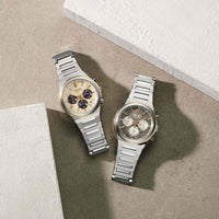 Seiko Essentials HGK001P1 Men's Champagne Dial Chronograph Watch 100M ,