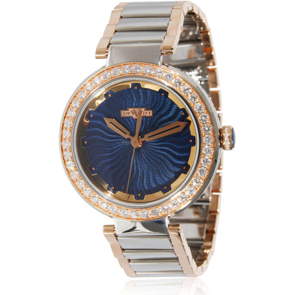 DeWitt Blue Empire BEM.QZ.001-SS Diamond Quartz Watch, Rose Gold, 36mm ,