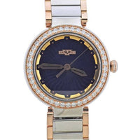 DeWitt Blue Empire BEM.QZ.001-SS Diamond Quartz Watch, Rose Gold, 36mm ,