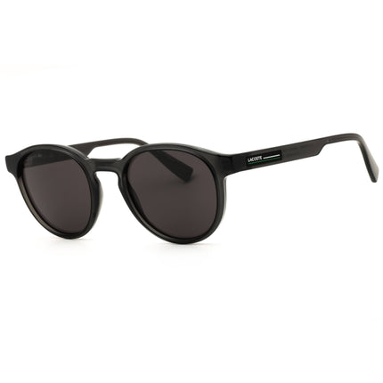 Lacoste L6055SN 035 Transparent Dark Grey Men's Injected Propionate Full Rim Round ,