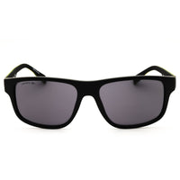 Lacoste L6057SN 002 Matte Black Injected Propionate Rectangular Men's Sunglasses ,