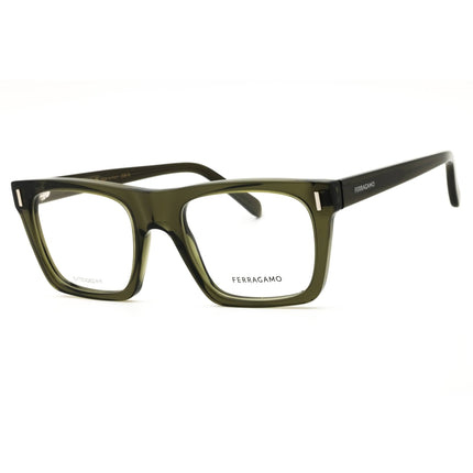 Salvatore Ferragamo SF3029 320 Transparent Khaki Acetate Rectangular Men's Eyeglasses ,