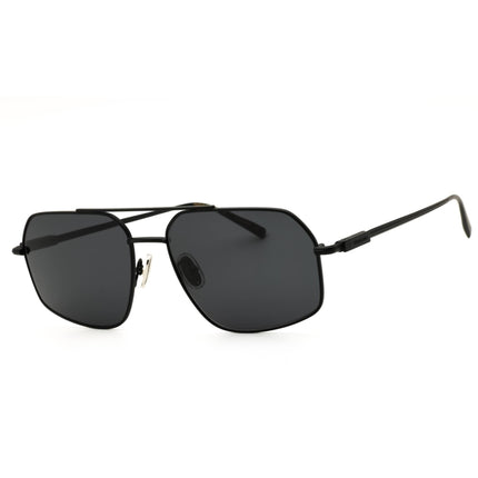Salvatore Ferragamo SF313S 002 Matte Black Men's Metal Rectangular Full Rim Sunglasses ,