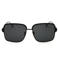 Salvatore Ferragamo SF317S 002 Matte Black Women's Rectangular Metal Full Rim ,