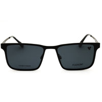 Flexon Men's Matte Black Metal Full Rim Rectangular Sunglasses - FLX1006MAG-SET N 002 ,