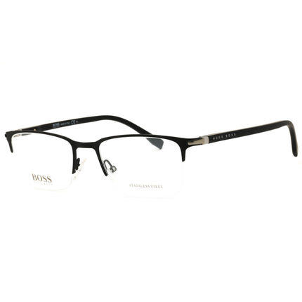 Hugo Boss Men's Black Metal Half Rim Rectangular Eyeglasses - 1007/IT 0003 00 ,
