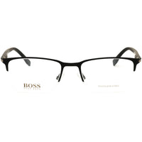 Hugo Boss Men's Black Metal Half Rim Rectangular Eyeglasses - 1007/IT 0003 00 ,