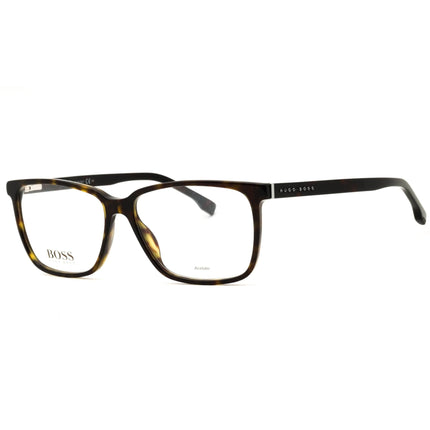 Hugo Boss 1300/U 0086 00: Dark Brown Acetate Rectangular Full Rim Eyeglasses for Men's ,