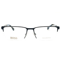 Hugo Boss 1302/U 0FLL 00 Blue Rectangular Half Rim Eyeglasses in Metal for Unisex ,