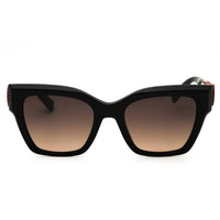 Longchamp LO762S 001: Black Cat Eye Sunglasses for Women's with Brown Gradient Lenses ,