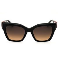 Longchamp LO762SN 001: Black Cat Eye Sunglasses for Women's with Brown Gradient Lenses ,