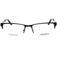 Adensco Ad 115 0003 00 Men's Matte Black Metal Half Rim Rectangular Eyeglasses 53mm ,