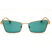 Calvin Klein CK24110S 716 Women's Matte Light Gold Full Rim Cat Eye Metal Sunglasses ,
