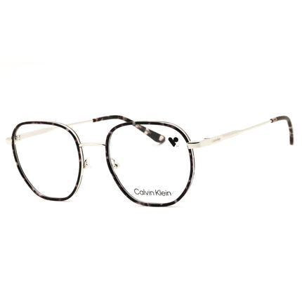 Calvin Klein CK24113N 025 Men's Grey Havana Full Rim Round Metal Eyeglasses Frame ,