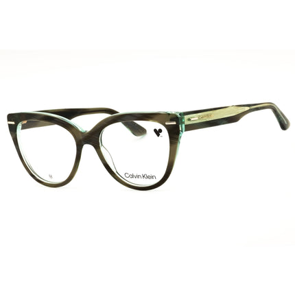 Calvin Klein CK24514 031 Women's Striped Grey/Azure Cat Eye Acetate Eyeglasses Frame ,
