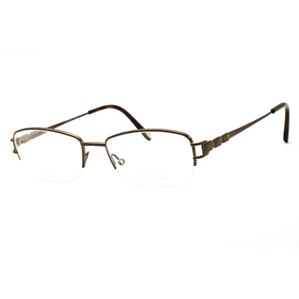 Emozioni EM 4403 WR9 Women's Brown Havana Rectangular Metal Half Rim Eyeglasses, 52mm ,