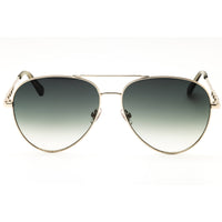 Fossil FOS 2140/G/S 03YG 9K Women's Light Gold Metal Aviator Full Rim Sunglasses, 59mm Frame ,