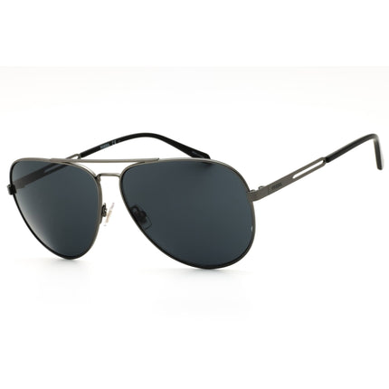 Fossil FOS 3136/G/S 0R80 IR Men's Matte Dark Ruthenium Metal Aviator Full Rim Sunglasses, 60mm ,