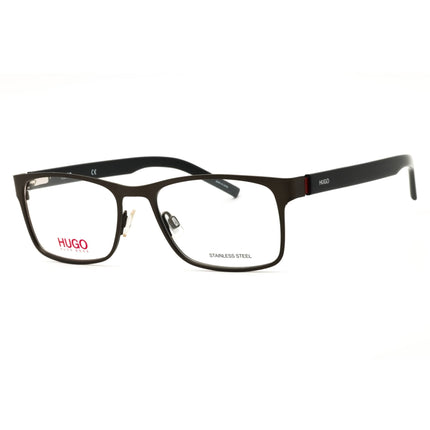 HUGO HG 1015 0FRE 00 Men's Matte Grey Metal Full Rim Rectangular Eyeglasses 54mm ,