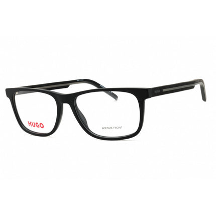 HUGO HG 1048 0003 00 Men's Matte Black Plastic Full Rim Rectangular Eyeglasses 55mm ,