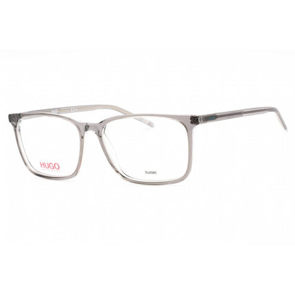HUGO HG 1097 CBL 00 Men's Crystal Grey Acetate Full Rim Rectangular Eyeglasses 55mm ,