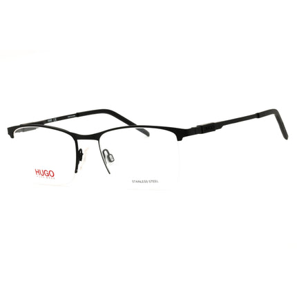 HUGO HG 1103 0003 00 Men's Matte Black Metal Half Rim Rectangular Eyeglasses 54mm ,