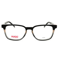 HUGO HG 1130 008A 00 Men's Black/Grey Acetate Full Rim Rectangular Eyeglasses 52mm ,