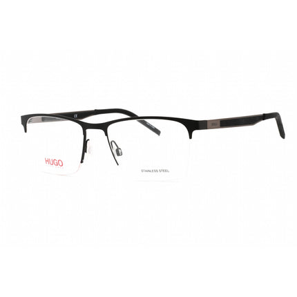 HUGO HG 1142 0RZZ 00 Men's Matte Black/Dark Ruthenium Metal Half Rim Eyeglasses 54mm ,