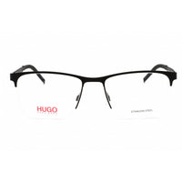 HUGO HG 1142 0RZZ 00 Men's Matte Black/Dark Ruthenium Metal Half Rim Eyeglasses 54mm ,