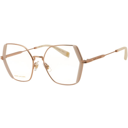 Marc Jacobs MJ 1068 0Y3R 00 Women's Gold Ivory Oversized Metal Full Rim Eyeglasses, 54mm ,