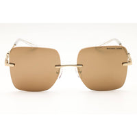 Michael Kors Women's Gold Metal Rimless Rectangular Frame Sunglasses - 0MK1150 10145A ,