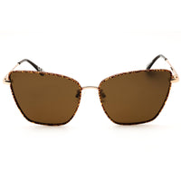 Prive Revaux PURR/S 7J8SP Women's Animal Gold/Brown Metal Full Rim Cat Eye Sunglasses ,