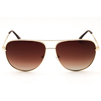 Prive Revaux STUNT MAN/S J5GLA Unisex Gold Metal Full Rim Aviator Sunglasses ,