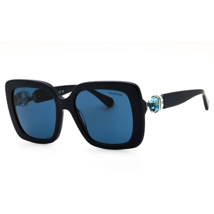 Swarovski Women's Opal Blue Acetate Full Rim Oversized Sunglasses - SK6001 100455 ,