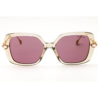 Swarovski Women's Transparent Light Brown/Gold Oversized Sunglasses - SK6011 3003LA ,